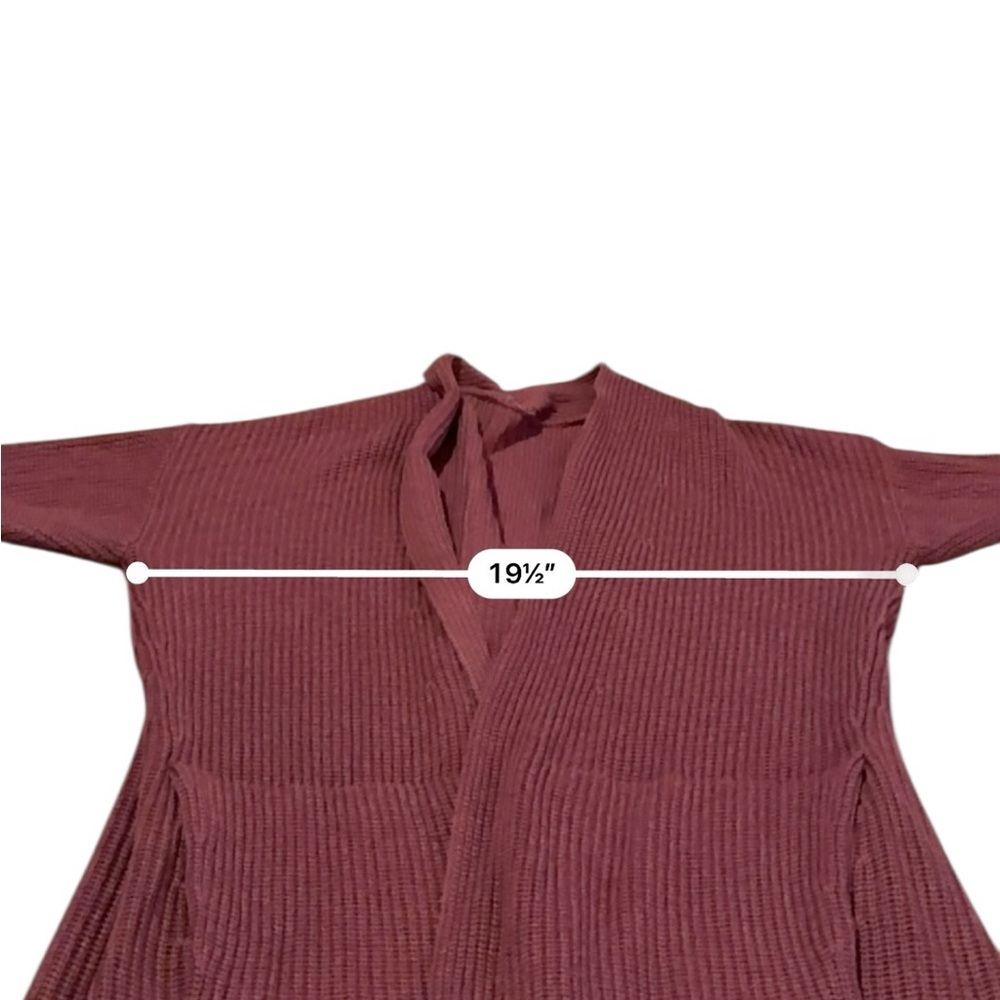 Lululemon Cashlu Sweater Wrap Cardigan in Heathered‎ Mulled Wine Sz S - Picture 13 of 14